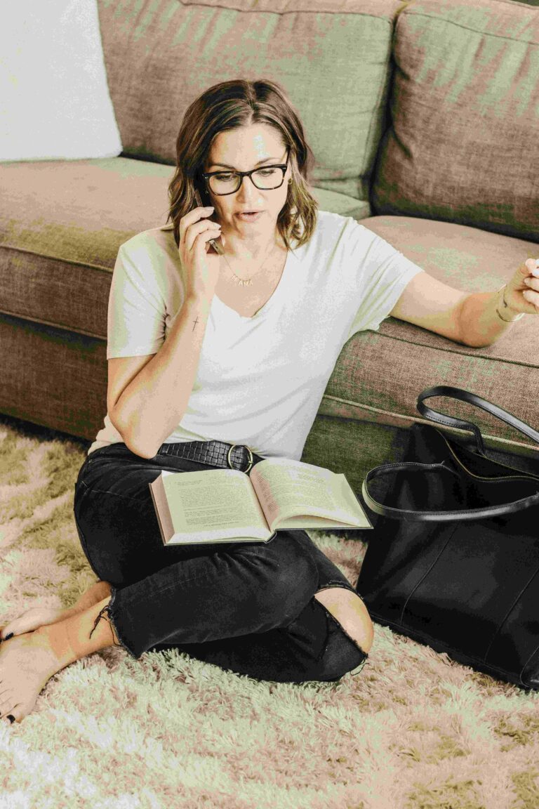 a girl is enquiry about courses