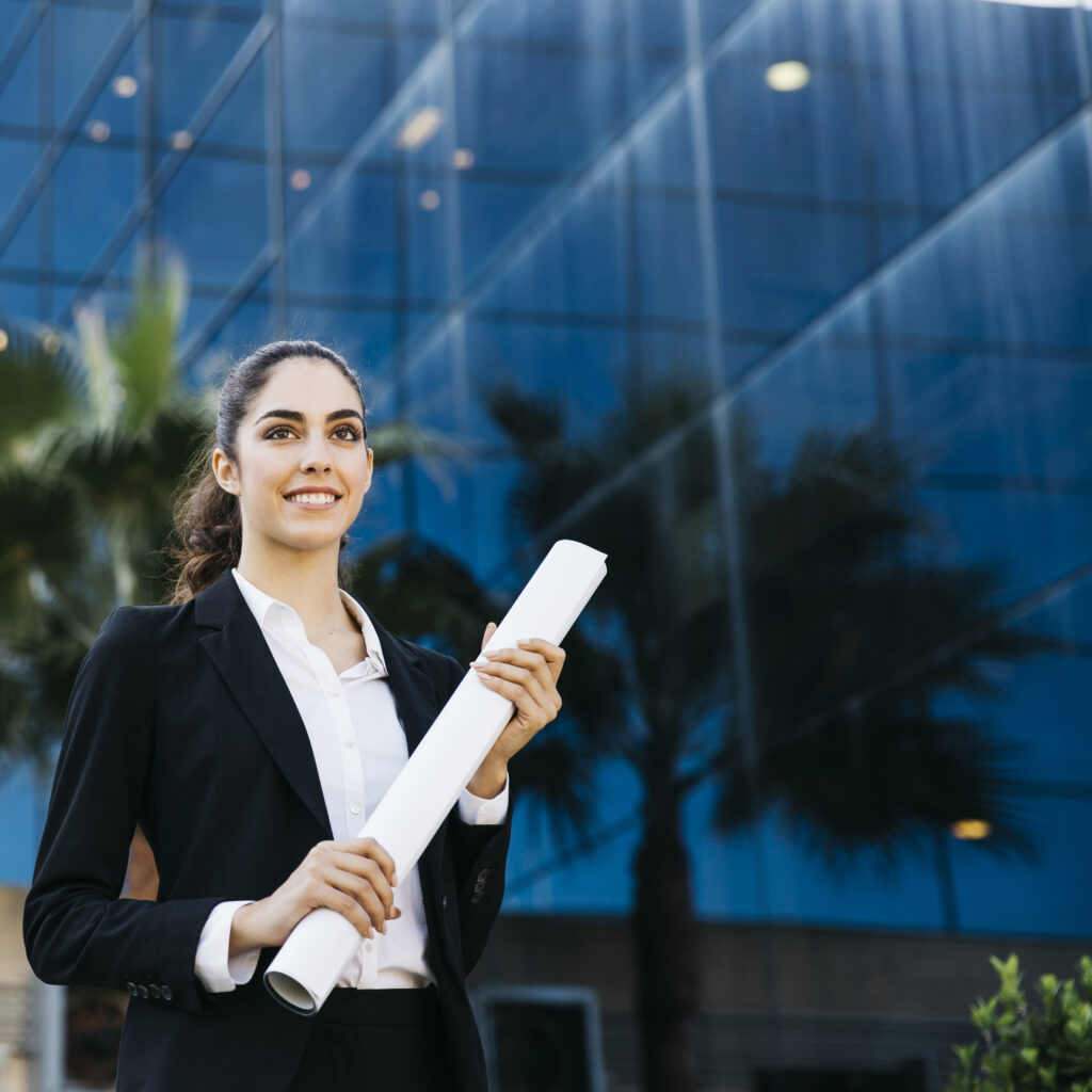 postgraduate student holding a rolled certificate ,representing online Pg education